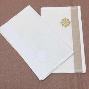 Artisan linen napkin pouches.